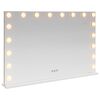 vidaXL Espejo LED para Tocador Blanco 80 x 10 x 52,5 cm Vidrio y acero