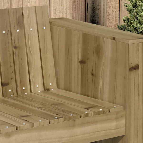 vidaXL Sofá de jardín Verde 134 x 60 x 62 cm Madera de pino macizo
