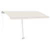 vidaXL Toldo de pie retráctil manual crema 450x350 cm