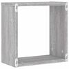 vidaXL Estantes cubo de pared 6 unidades gris sonoma 30x15x30 cm