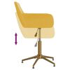 vidaXL Silla de comedor giratoria 6 uds terciopelo amarillo