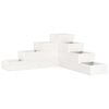 vidaXL Jardinera 4 niveles madera maciza de pino blanca 80,5x79x36 cm