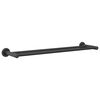 vidaXL Soporte para toallas Negro 61 x 14,5 x 5 cm Acero inoxidable