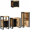 vidaXL Juego de muebles de ba&ntilde;o 4 uds. Marr&oacute;n y Negro 55 x 35 x 60 cm