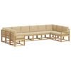 vidaXL Conjunto de sof&aacute;s de exterior 10 uds. y Beige