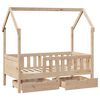 vidaXL Estructura de cama infantil con cajones madera de pino 80x170cm