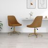 vidaXL Sillas de comedor giratorias 2 unidades terciopelo marr&oacute;n