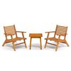 vidaXL Juego de bistr&oacute; 3 piezas madera maciza de acacia