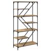 vidaXL Estante de libros 9 niveles 91 x 36 x 176 cm Roble artisan