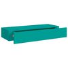 vidaXL Estantes de pared con caj&oacute;n 2 uds MDF azul 60x23,5x10 cm