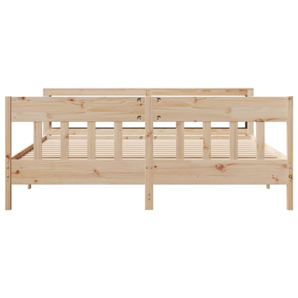 vidaXL Estructura de cama sin colch&oacute;n madera maciza de pino 200x200 cm