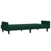 vidaXL Sofá cama de 2 plazas terciopelo verde oscuro