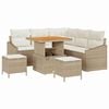 vidaXL Conjunto de sof&aacute;s de jard&iacute;n 8 uds. Beige rat&aacute;n sint&eacute;tico