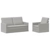vidaXL Juego de Sof&aacute; 2 pcs Gris Nube Tela