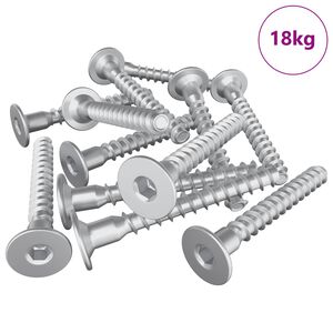 vidaXL Tornillos Confirmat 5000 pcs Plateado Metal