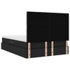 vidaXL Cama con almacenamiento y LED Negro 140 x 190 cm Poli&eacute;ster