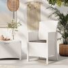 vidaXL Sill&oacute;n de jard&iacute;n con cojines rat&aacute;n PP blanco