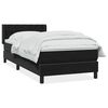 vidaXL Cama box spring con colch&oacute;n cuero sint&eacute;tico negro 80x220 cm