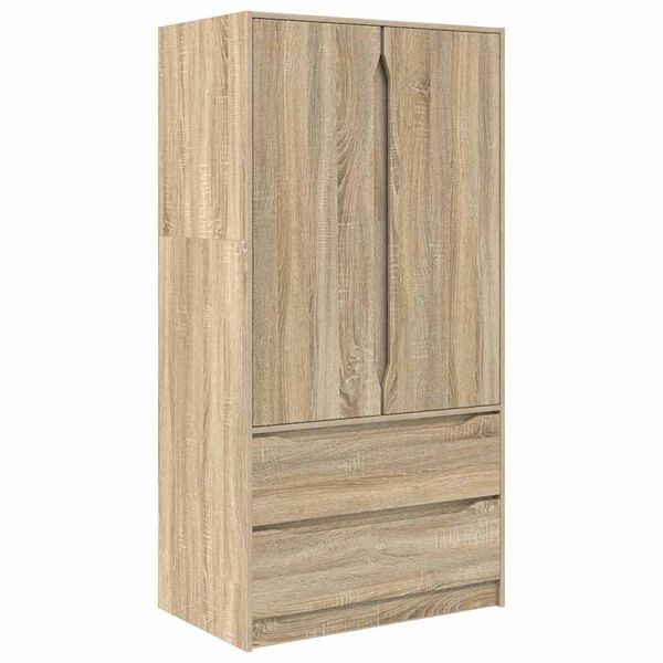 vidaXL Gabinete de Ba&ntilde;o con caj&oacute;n Roble Sonoma 79,5 x 49 x 156 cm