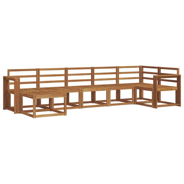 vidaXL Conjunto de sof&aacute;s de exterior 7 pcs Natural