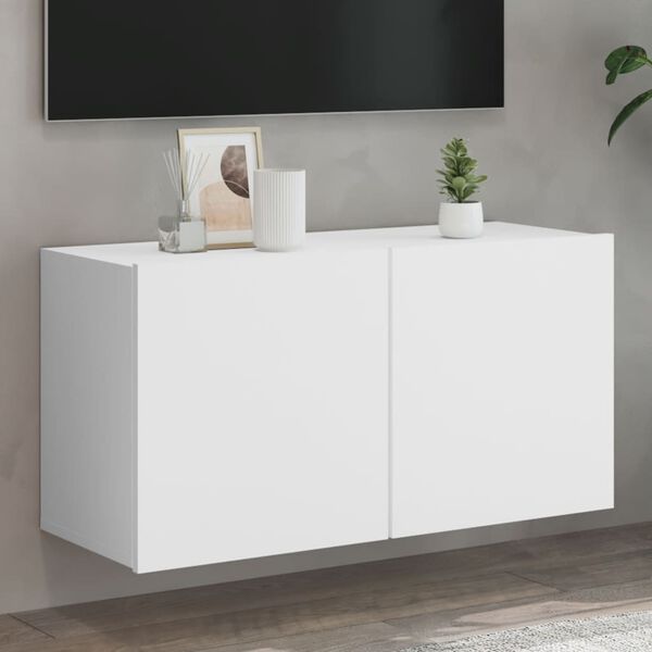 vidaXL Mueble para TV de pared blanco 80x30x41 cm