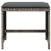 vidaXL Set comedor de jard&iacute;n 5 piezas con cojines rat&aacute;n sint&eacute;tico gris