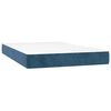 vidaXL Cama box spring con colch&oacute;n terciopelo azul oscuro 120x200 cm