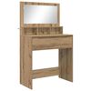 vidaXL Mesas de tocador de dormitorio Roble artisan 80 x 39,6 x 135 cm