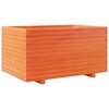 vidaXL Jardinera madera maciza de pino marr&oacute;n cera 90x60x49,5 cm