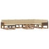 vidaXL Conjunto de sof&aacute;s de exterior 9 uds. Natural y Beige