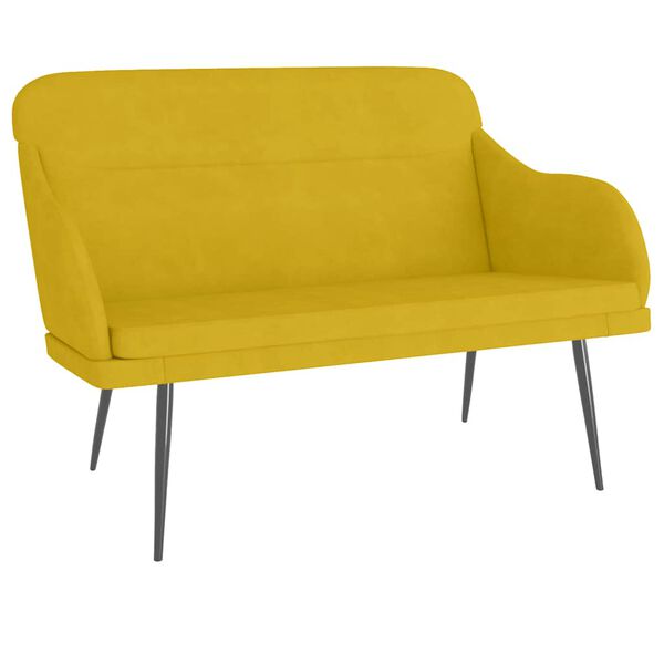 vidaXL Banco de terciopelo amarillo 110x76x80 cm