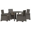 vidaXL Conjunto de Comedor de Jard&iacute;n 5 uds. Gris Claro y Taupe PP