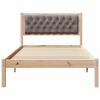 vidaXL Estructura de cama Taup&eacute; 100 x 200 cm Madera de pino macizo