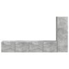 vidaXL Conjunto de mueble de TV 3 pcs Gris Concreto