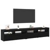 vidaXL Gabinete de TV 2 pcs Roble Negro 210 x 35 x 40 cm