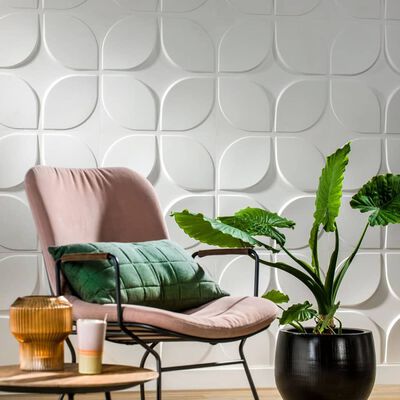 Art3d Paneles para pared 3D para decoración de paredes de interior, Blanco,  A10033