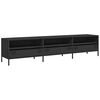 vidaXL Mueble para TV acero laminado en frío negro 202x39x43,5 cm
