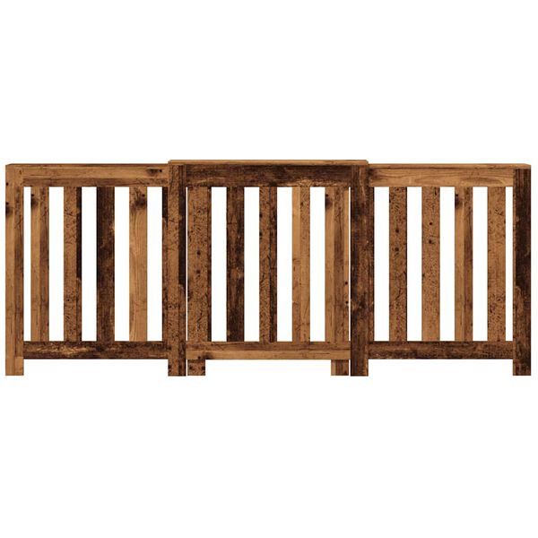 vidaXL Cubierta de radiador madera color envejecido 205x21,5x83,5 cm