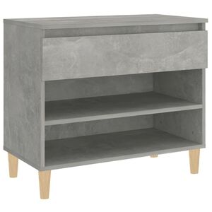vidaXL Zapatero madera contrachapada gris hormig&oacute;n 70x36x60 cm
