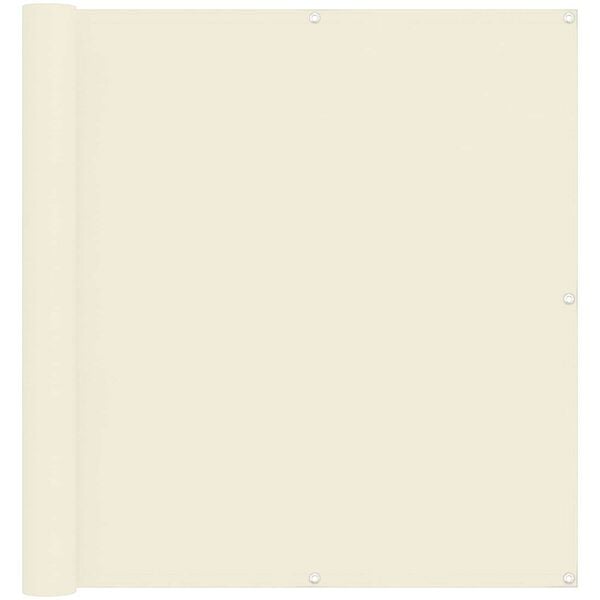 vidaXL Pantalla de Balc&oacute;n Crema 110 x 800 cm Tela Oxford