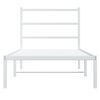 vidaXL Estructura cama sin colch&oacute;n con cabecero metal blanco 90x190 cm
