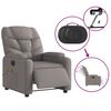 vidaXL Sill&oacute;n reclinable de masaje el&eacute;ctrico tela gris taupe