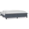 vidaXL Cama box spring con colch&oacute;n terciopelo gris oscuro 200x210 cm