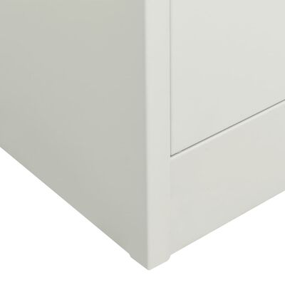 vidaXL Armario de oficina de acero gris claro 90x40x180 cm