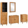 vidaXL Juego de muebles de ba&ntilde;o 4 uds. Marr&oacute;n Madera de ingenier&iacute;a