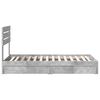 vidaXL Cama con almacenamiento con cabecera Gris Concreto 70 x 190 cm