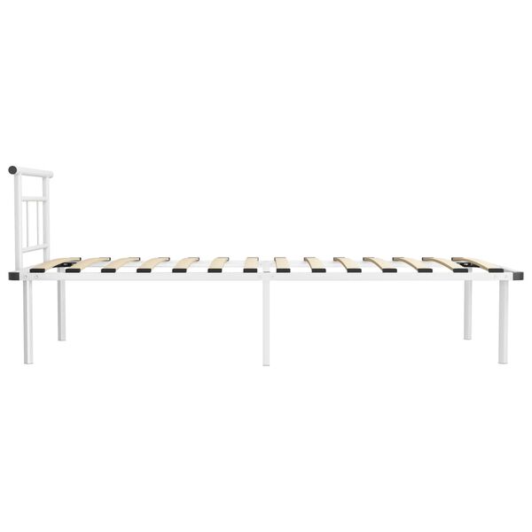 vidaXL Estructura de cama sin colch&oacute;n metal blanco 100x200 cm