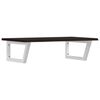 vidaXL Estante de lavabo de pared de acero y madera maciza de roble