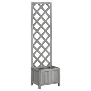 vidaXL Jardinera con enrejado 40x30x135 cm madera maciza de abeto