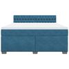vidaXL Cama box spring con colch&oacute;n terciopelo azul 180x200 cm